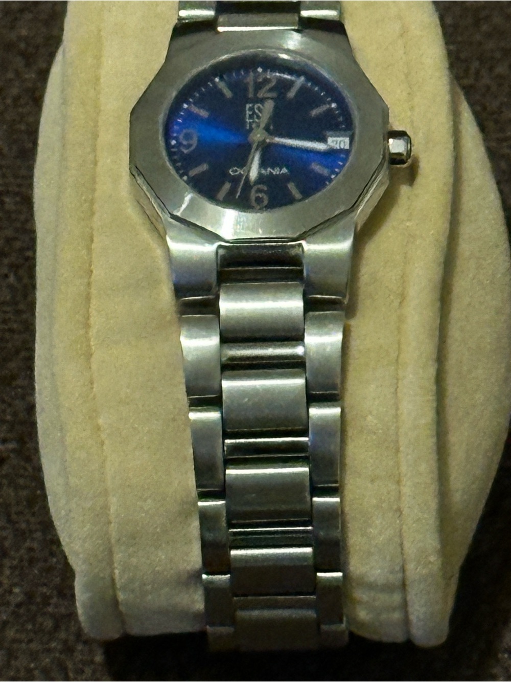 ESQ Stainless Steel Blue Dial Wristwatch. Very Good condition.